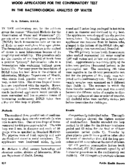 Wood applicators for the confirmatory test in the bacteriological analysis of water