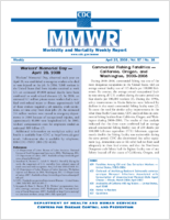 MMWR Morbidity and Mortality Weekly Report Vol 57 No 16 April 25 2008