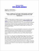 Update Multistate Outbreak of Meningitis and Stroke Associated with Potentially Contaminated Steroid Medication October 8 2012 1310 ET 110 PM ET