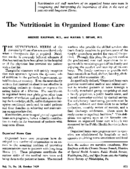 The nutritionist in organized home care
