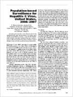 Populationbased Surveillance for Hepatitis C Virus United States 20062007