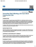 Ironworker Dies Following a 35Foot Fall at Construction Site FACE 8902