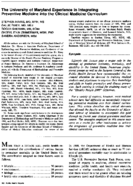 The University Of Maryland Experience In Integrating Preventive Medicine Into The Clinical Medicine Curriculum