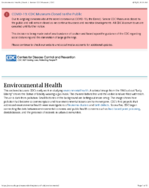 Story of CDC Environmental Health