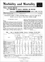 Morbidity and Mortality Weekly Report For release February 21 1958 Vol 7 No 7