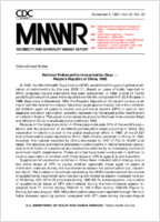 Morbidity and Mortality Weekly Report MMWR November 5 1993  Vol 42  No 43