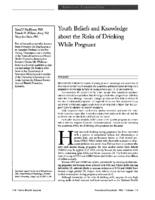 Youth Beliefs And Knowledge About The Risks Of Drinking While Pregnant