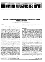 Induced terminations of pregnancy  reporting states 1982 and 1983