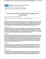 Online Grocery Store Coupons and Unhealthy Foods United States