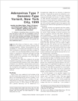 Adenovirus Type 7 GenomicType Variant New York City 1999