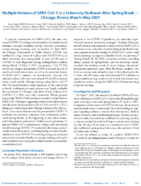 Multiple Variants of SARSCoV2 in a University Outbreak After Spring Break  Chicago Illinois MarchMay 2021