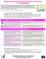 Maternity Practices in Infant Nutrition and Care mPINC in Connecticut 2010