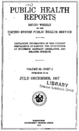 Public Health Reports  v 32 Part 2 numbers 2752 JulyDecember 1927   index