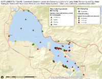 Supplemental Figure Cyanotoxin in Detection Levels and Sampling Locations for Lake Water Monitoring and Tap Water Testing for Homes with Nearshore Wells or Lake Water Intake SystemsClear Lake California June November 2021