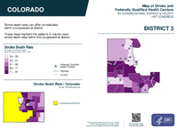 CO Congressional District 03 Stroke and Federally Qualified Health Centers Map 119th Congress