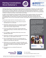 Starting Conversations About Alzheimers Healthy Brain Initiative Road Map for Indian Country