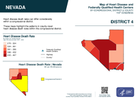 NV Congressional District 04 Heart Disease and Federally Qualified Health Centers Map 119th Congress