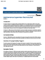 Maintenance Supervisor Electrocuted FACE 8811