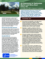 Air exposures to particulate matter and silica dust Valley WA  summary of ATSDRs exposure investigation