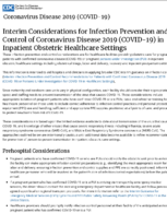 Interim considerations for infection prevention and control of coronavirus disease 2019 COVID19 in inpatient obstetric healthcare settings