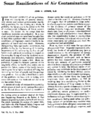 Some ramifications of air contamination