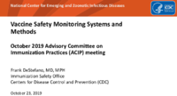 Vaccine safety monitoring systems and methods