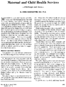 Maternal and child health services