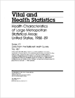 Health characteristics of large metropolitan statistical areas United States 198889
