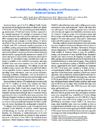Healthful Food Availability in Stores and Restaurants  American Samoa 2014