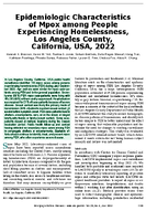 Epidemiologic Characteristics of Mpox among People Experiencing Homelessness Los Angeles County California USA 2022