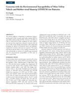 Concerns with the Environmental Susceptibility of Mine Utility Vehicle and RubberTired Mantrip LithiumIon Batteries