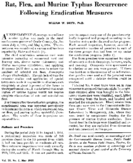 Rat flea and murine typhus recurrence following eradication measures