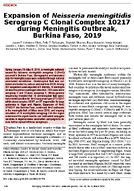 Expansion of Neisseria meningitidis Serogroup C Clonal Complex 10217 during Meningitis Outbreak Burkina Faso 2019