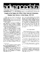 Cough as the Reason for Office Visits National Ambulatory Medical Care Survey United States 197778