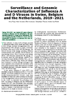Surveillance and Genomic Characterization of Influenza A and D Viruses in Swine Belgium and the Netherlands 20192021