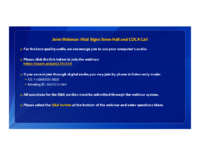 Coordinating clinical and public health responses to opioid overdoses treated in emergency departments  Joint Webinar Vital Signs Town Hall and COCA Call