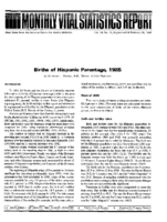Births of Hispanic parentage 1985