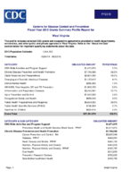 Centers for Disease Control and Prevention Fiscal Year 2015 Grants Summary Profile Report for West Virginia