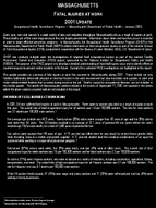 Massachusetts Fatal Injuries at Work 2001 Update