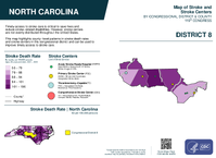 NC Congressional District 08 Stroke and Stroke Centers Map 119th Congress