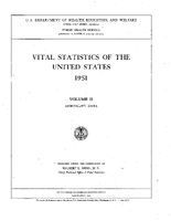 Vital Statistics of the United States 1951 Volume II