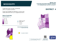 MS Congressional District 04 Stroke and Federally Qualified Health Centers Map 118th Congress