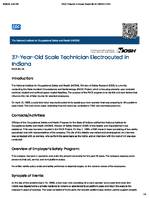 37YearOld Scale Technician Electrocuted in Indiana FACE 8624