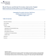 Heart Disease and Stroke Prevention Interactive Digital Interventions for Blood Pressure SelfManagement