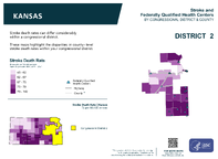 KS Congressional District 02 Stroke and Federally Qualified Health Centers Map 118th Congress