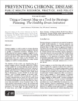 Using a Concept Map as a Tool for Strategic Planning The Healthy Brain Initiative
