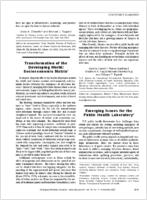 Transformation of the Developing World Socioeconomic Matrix1