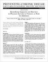 Identifying Supports and Barriers to Physical Activity in Patients at Risk for Diabetes