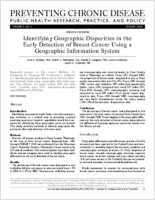 Identifying Geographic Disparities in the Early Detection of Breast Cancer Using a Geographic Information System