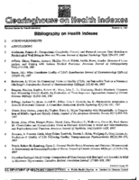 Bibliography on Health Indexes Number 4 1987